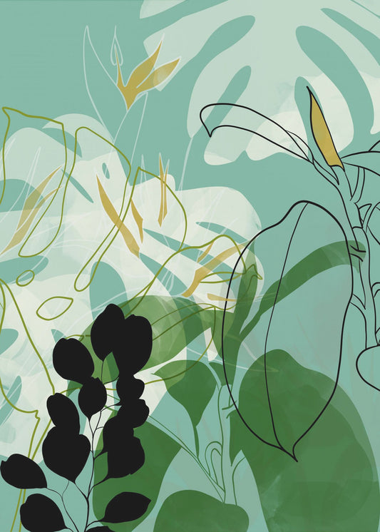 Leaves Line Boho2 | Canvas