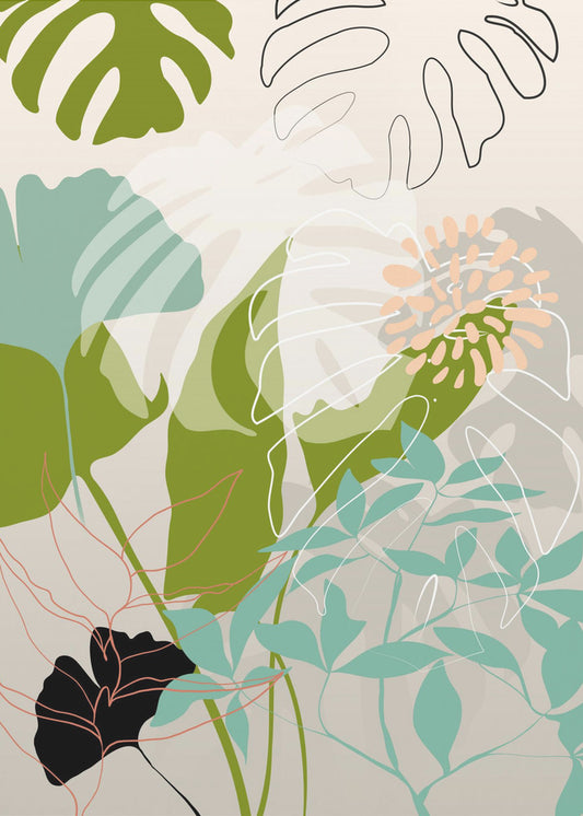 Leaves Line Boho3 Kopie | Canvas
