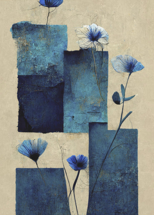 Blaue Blüten | Leinwand