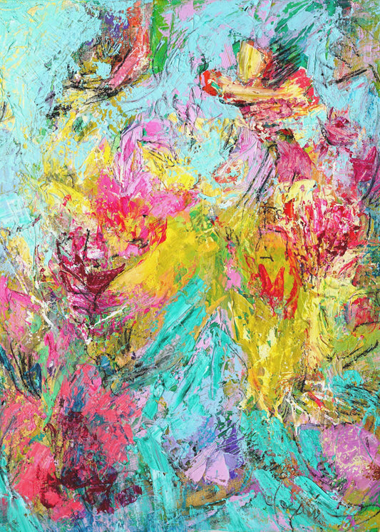 Expressionistisches buntes abstraktes Poster