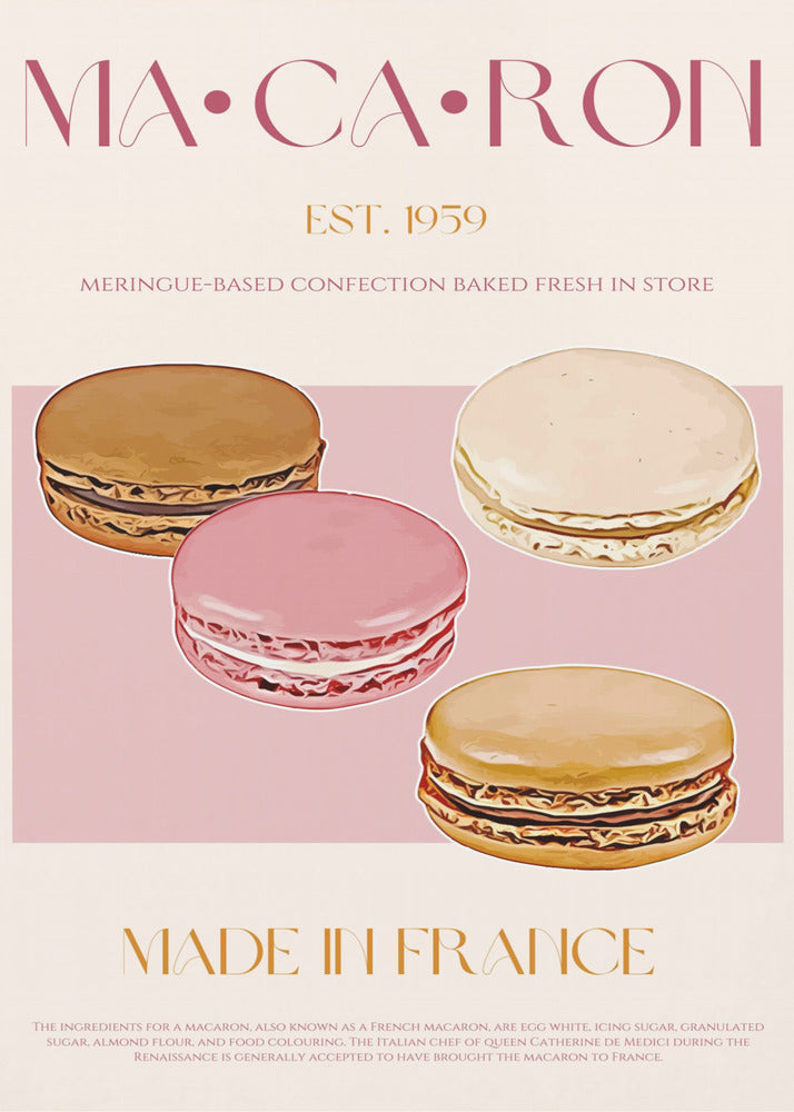 Französischer Macaron-Genuss | Leinwand