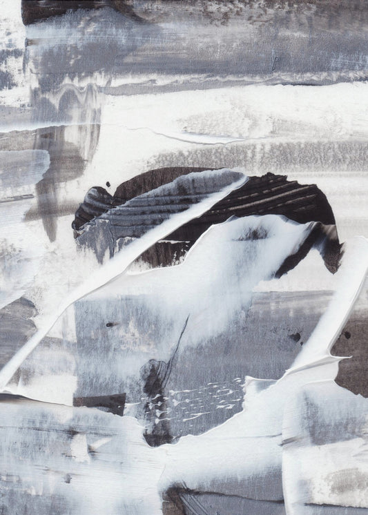 Monochrome Pinselstriche | Poster