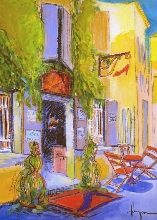 Sunny Courtyard Cafe | Poster