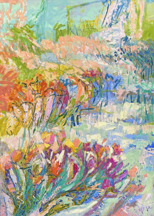 Lebendiger Gartenweg | Leinwand