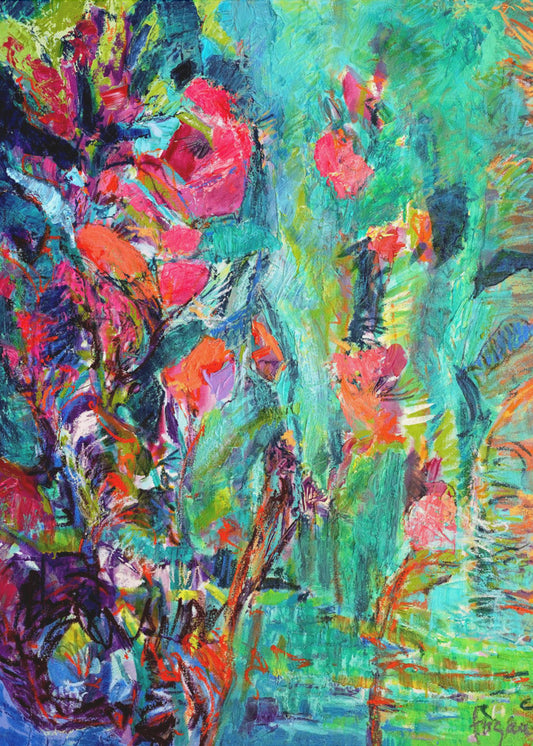 Lebendige Farben und zarte Blütenblätter | Leinwand