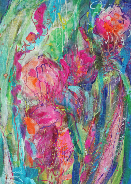 Impressionistisches Blumen-Abstrakt | Leinwand