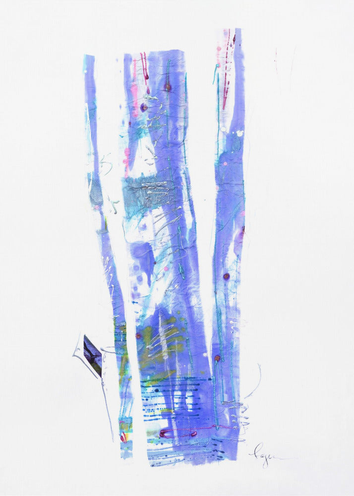 Violette Bänder fließen | Poster