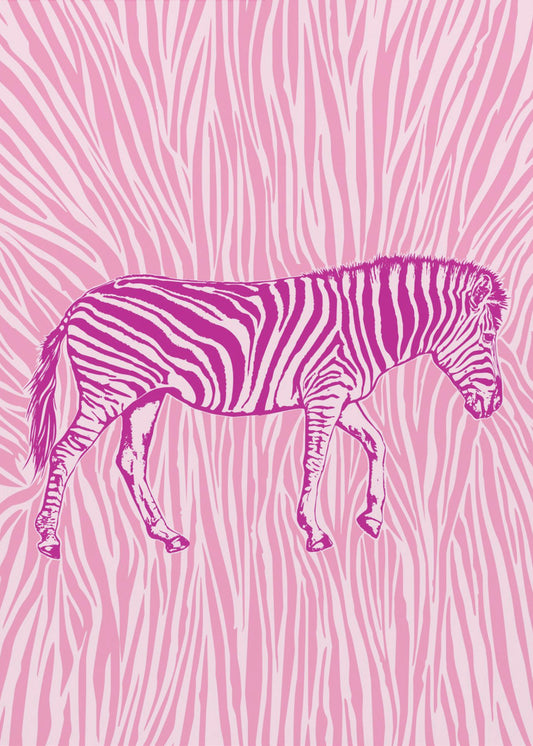 African Zebra striking camouflage | Poster