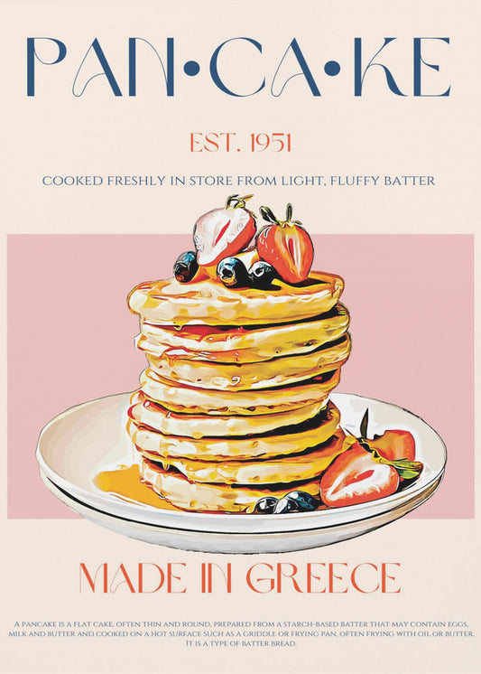 Fluffy Greek Pancakes | Poster