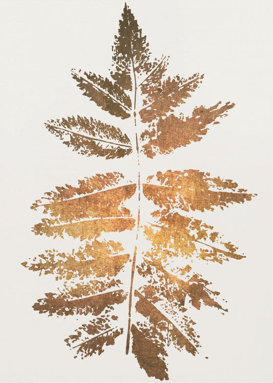 Eichenblatt-Druck (Gold) | Poster