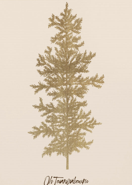 Oh Tannebaum (gold) | Leinwand