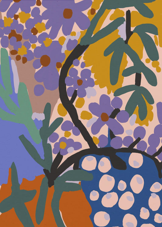 Lebendige Flora Burst | Leinwand