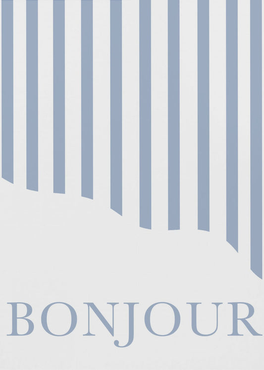 Bonjour Streifen | Leinwand