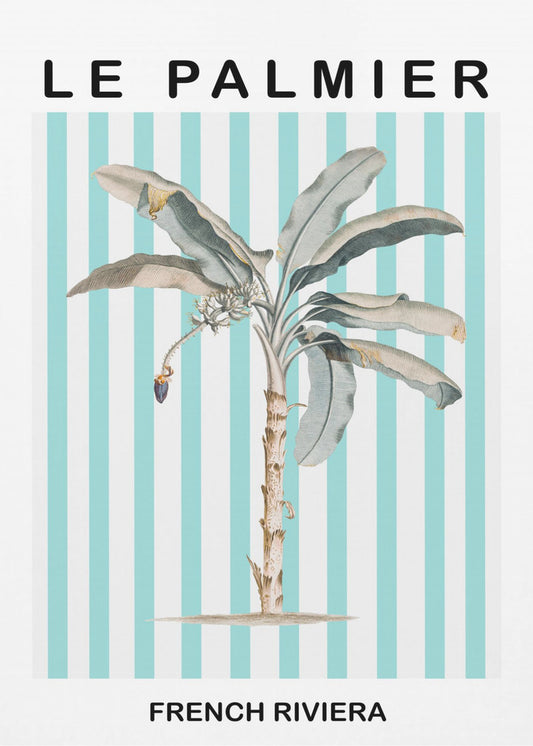 Gestreifte Palme | Leinwand