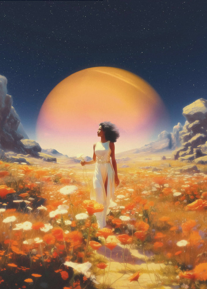 Kosmische Blumenfelder | Leinwand