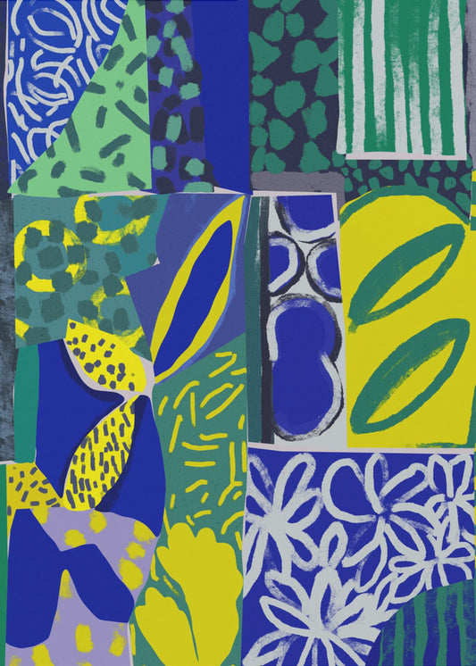 Lebendiges Patchwork | Leinwand