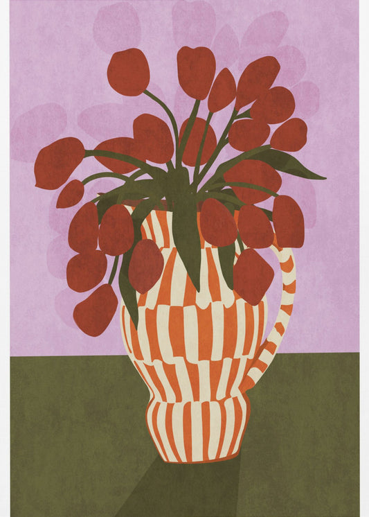 Kräftige Tulpen in der Vase | Poster