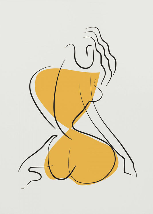 Minimalistisches Line Art Akt Poster