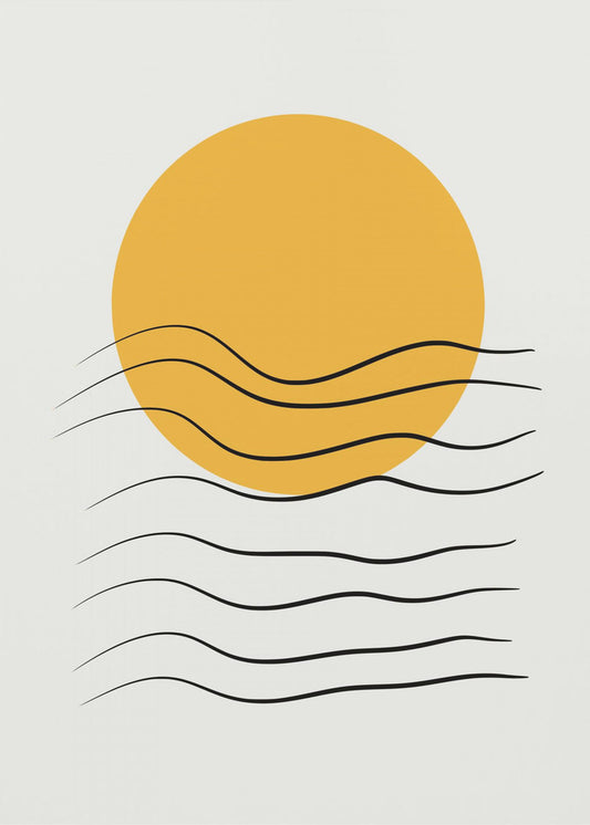 Goldene Welle Sonnenuntergang | Poster