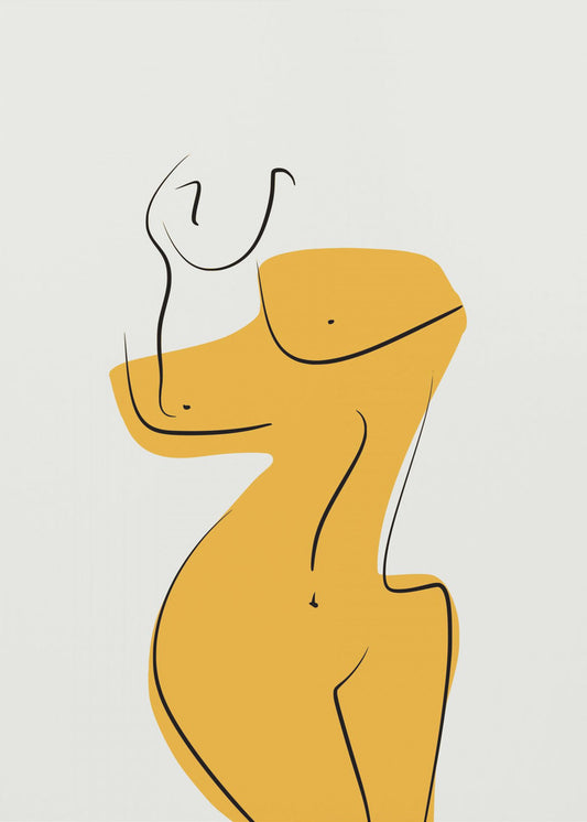 Elegante weibliche Aktsilhouette | Poster