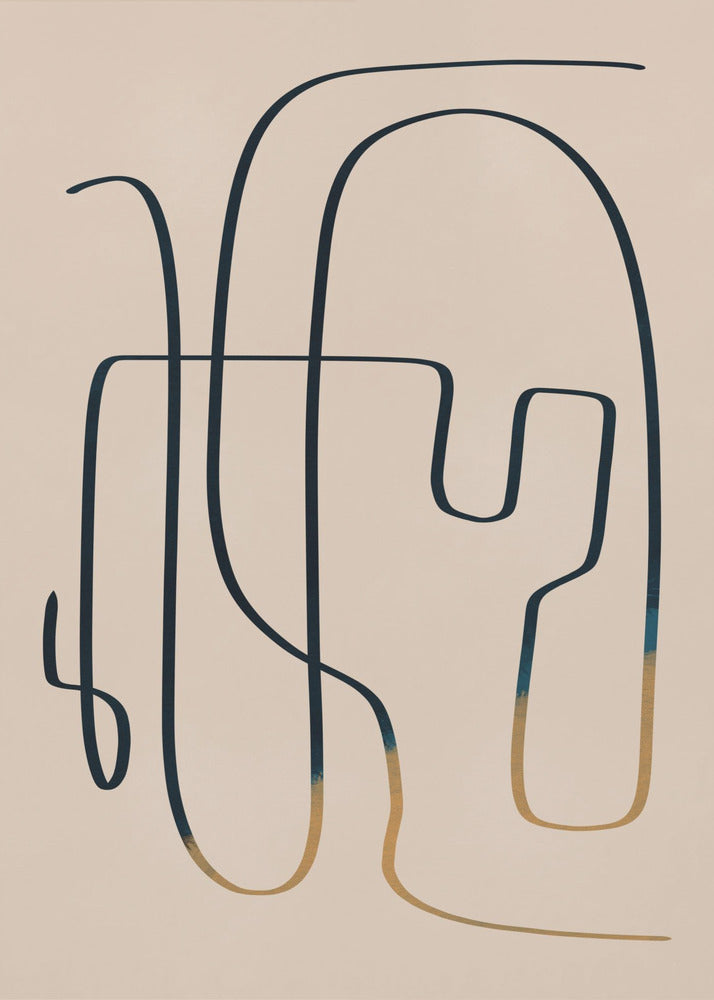Line Art Abstrakt | Leinwand