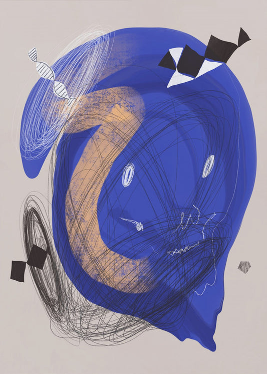 Chaotic Blue Whirl | Poster