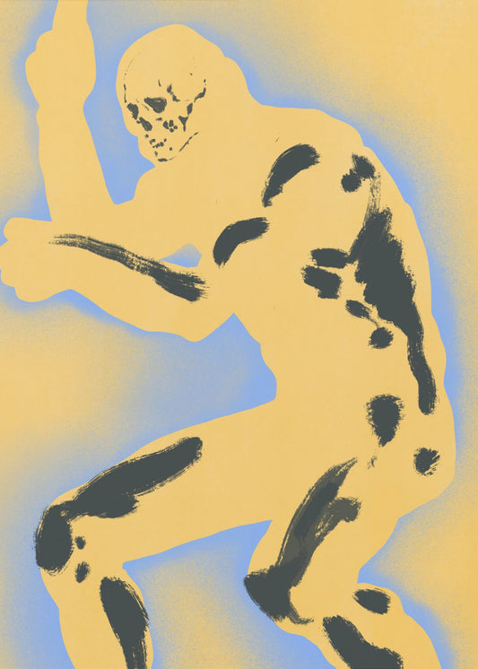 Skeletal Figure in Dynamic Pose | Poster