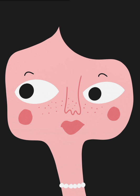 Schrulliges rosa Gesicht | Poster