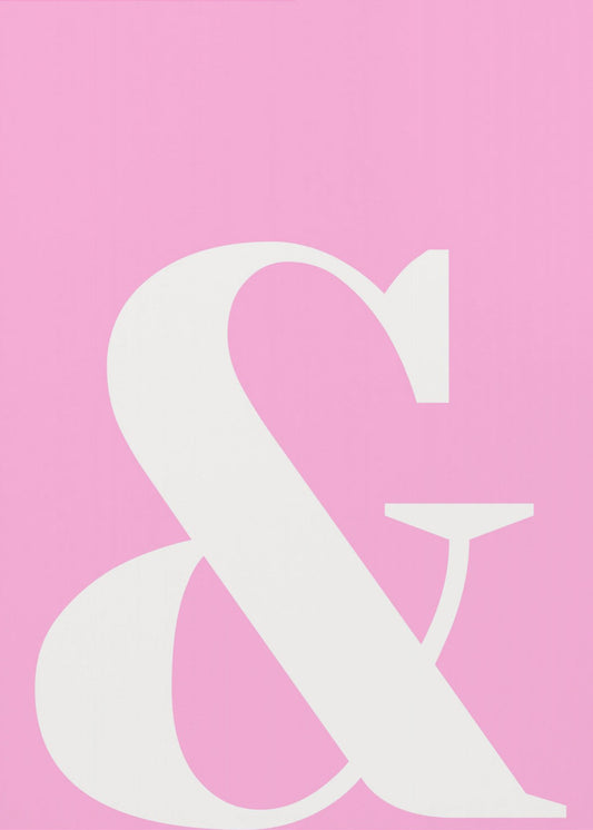 Rosa Ampersand-Anhänger | Leinwand