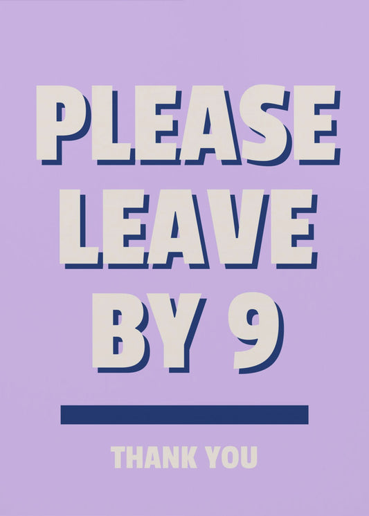 Out by Nine | Leinwand