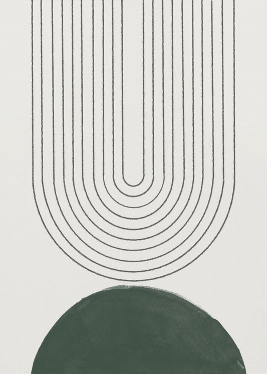 Grünes Mid Century Modern Nr. 5 | Poster