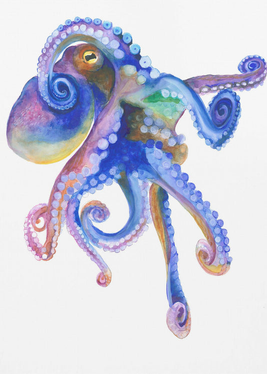 Blue Marine Octopuss | Poster