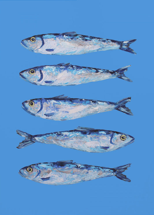 Sardines on Blue | Poster