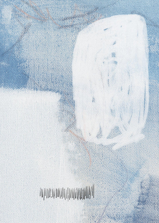 Weiße und blaue Farbtöne | Leinwand