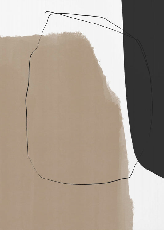 Abstrakte Linienlandschaft | Leinwand