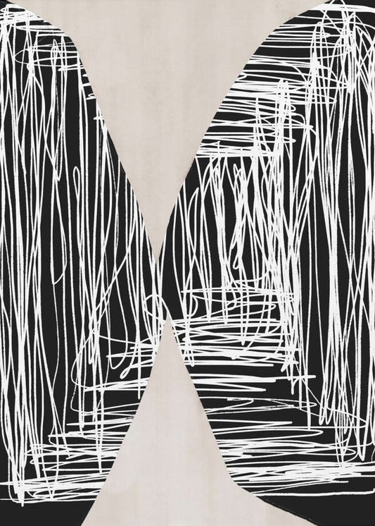 Monochromes Labyrinth | Leinwand