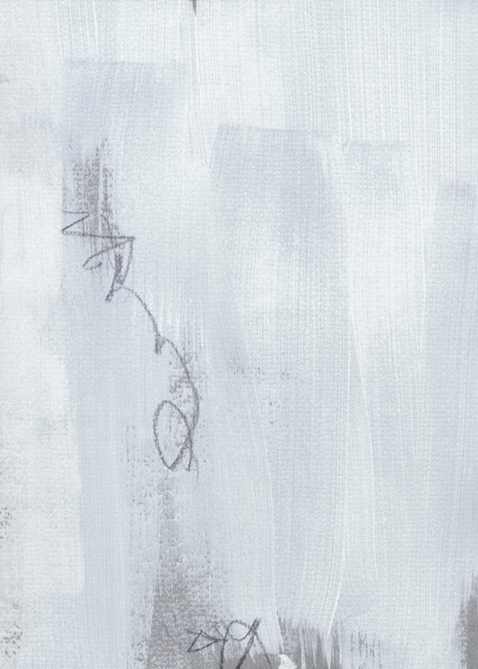 Echoes in Weiß und Graphit | Leinwand