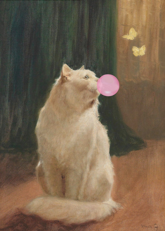 Bubble Gum and Cat | Canvas