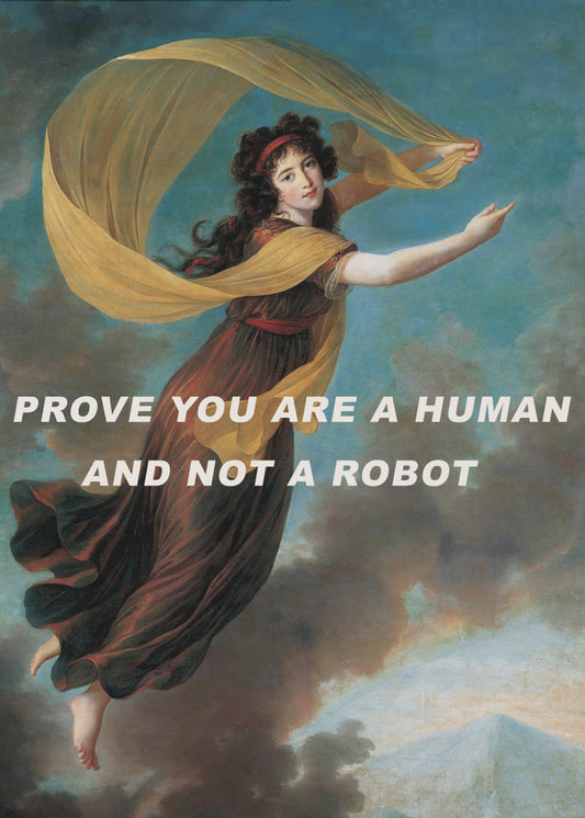 Beweise, dass du ein Mensch und kein Roboter bist. | Poster