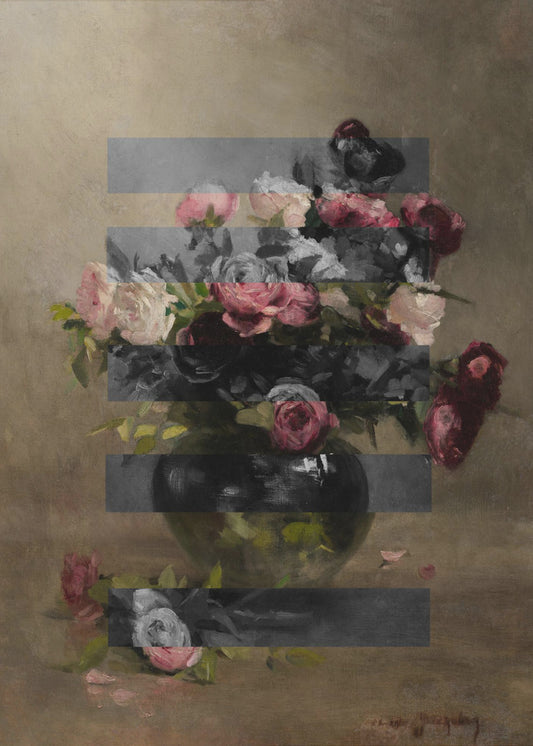 Blumenstrauß aus Vintage-Ölgemälden, Collage | Poster