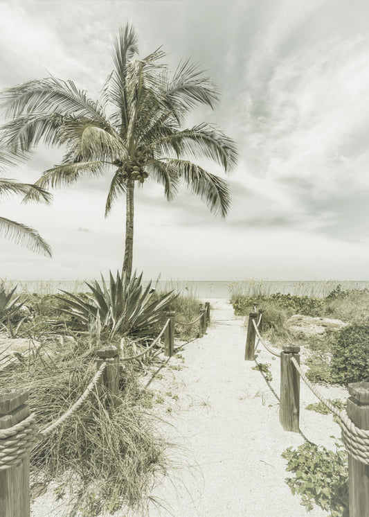 Vintage path to the beach | Poster