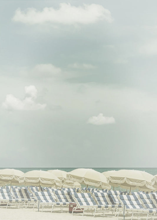 Vintage-Strandszene | Leinwand