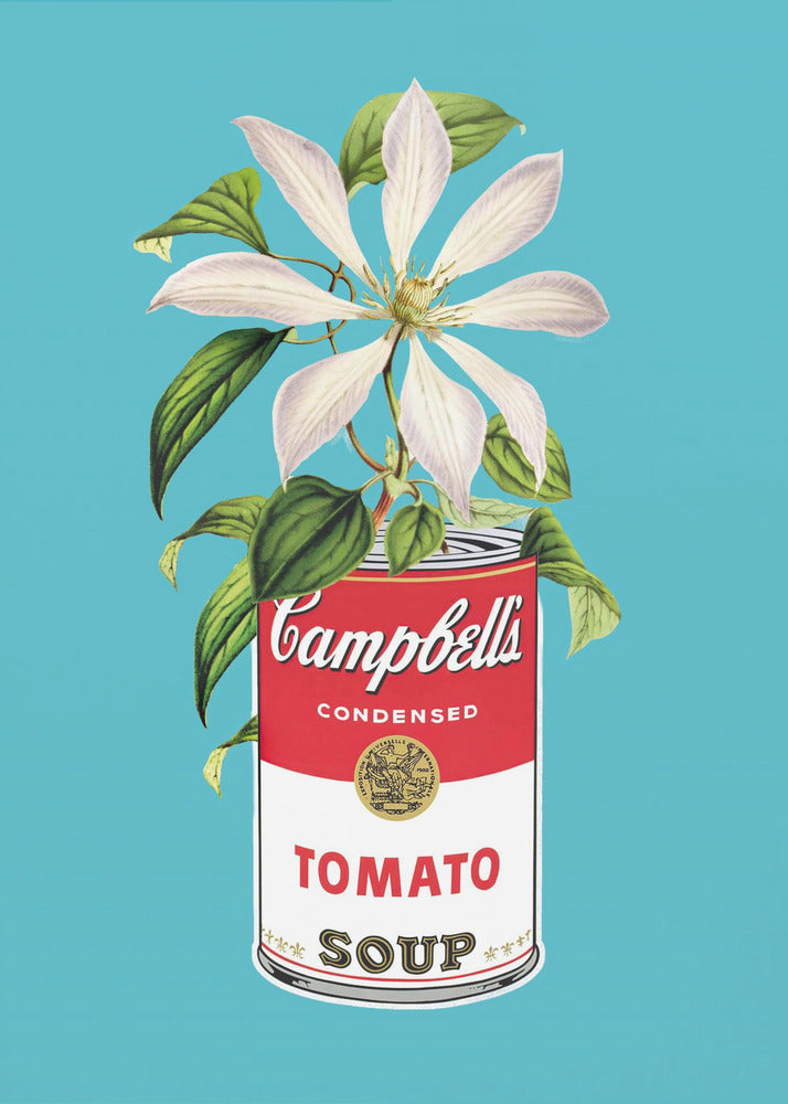 Campbells und Blumen | Leinwand