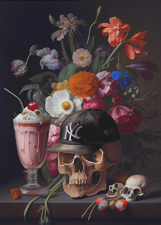 Totenkopf-Stillleben | Poster