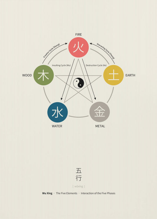 Fünf Elemente Poster (Wu Xing) | Leinwand