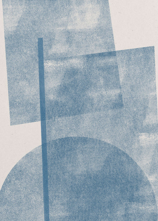 Azurblaue Geometrie | Leinwand