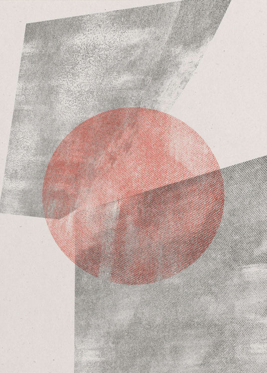Rotes geometrisches modernes Objekt | Leinwand