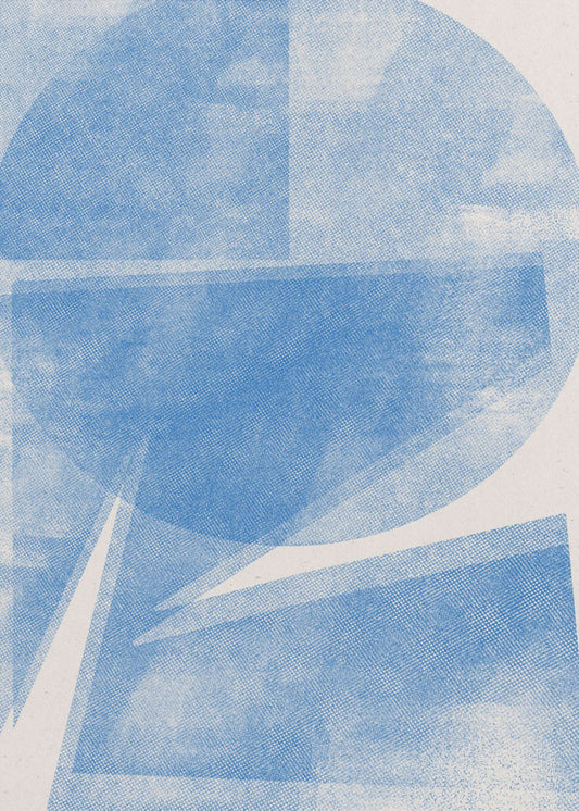 Azurblaue Geometrie | Leinwand