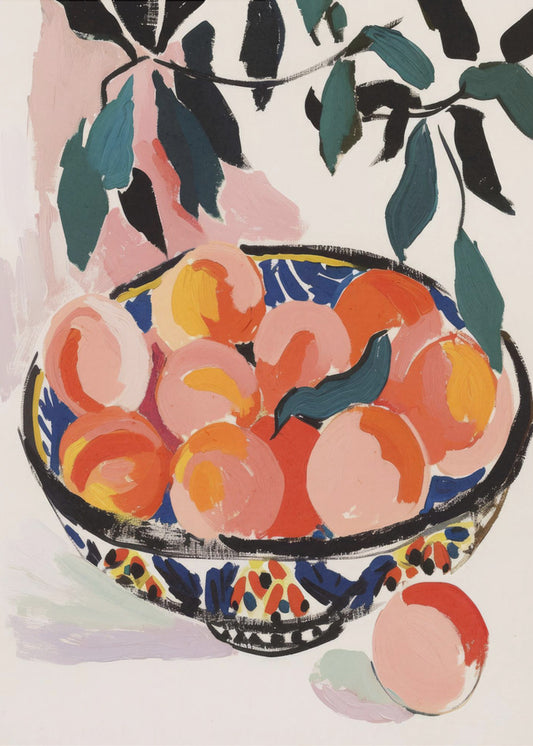 Bunte Obstschale | Leinwand