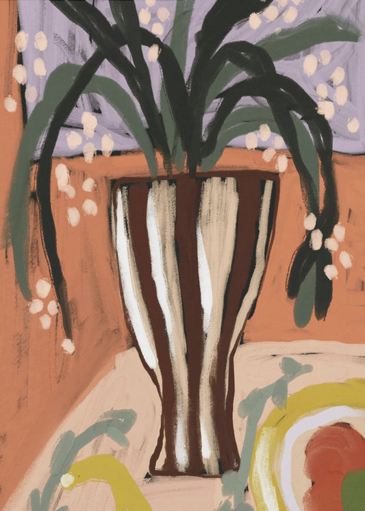 Gestreifte Vase Harmony | Leinwand